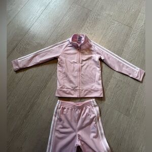 Pink Track set for girls size 5 adidas